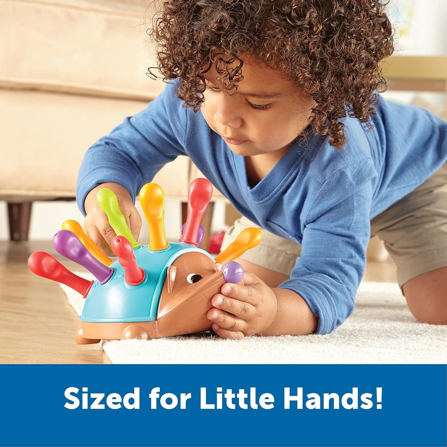 Spike the Fine Motor Hedgehog, Toddler Learning Toys, Fine Motor and Sensory Toys, Kids Easter Basket Stuffers, Ages 18+ Months,14 Pieces