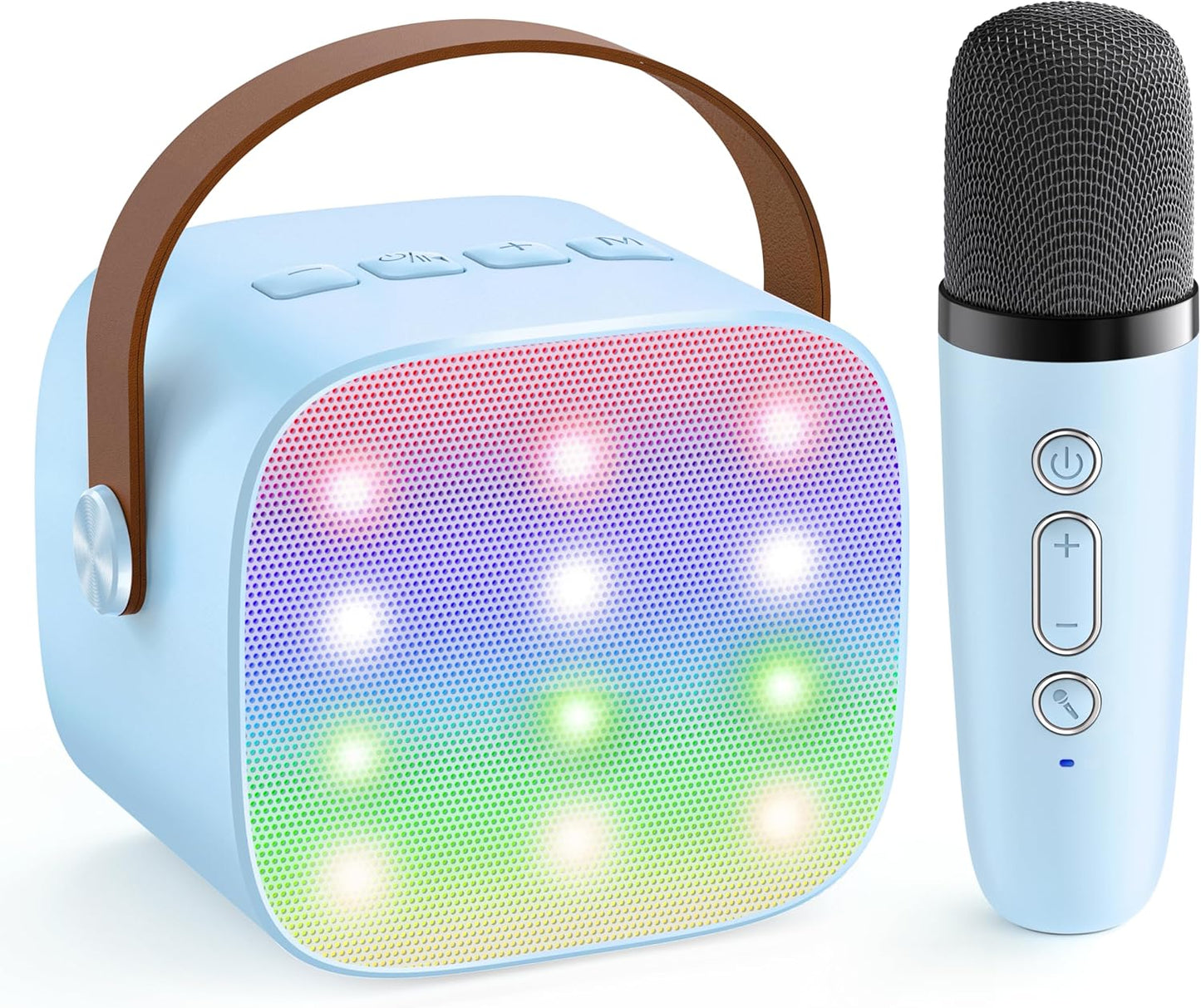 Mini Karaoke Machine with 2 Wireless Microphones, TOP Kids Gifts for Girls Ages 3, 4, 5, 6, 7, 8, 9,10,11,12 +Year Old, 4-12 Years Old Birthday Toy Gift for Girls Boys Party (Purple)