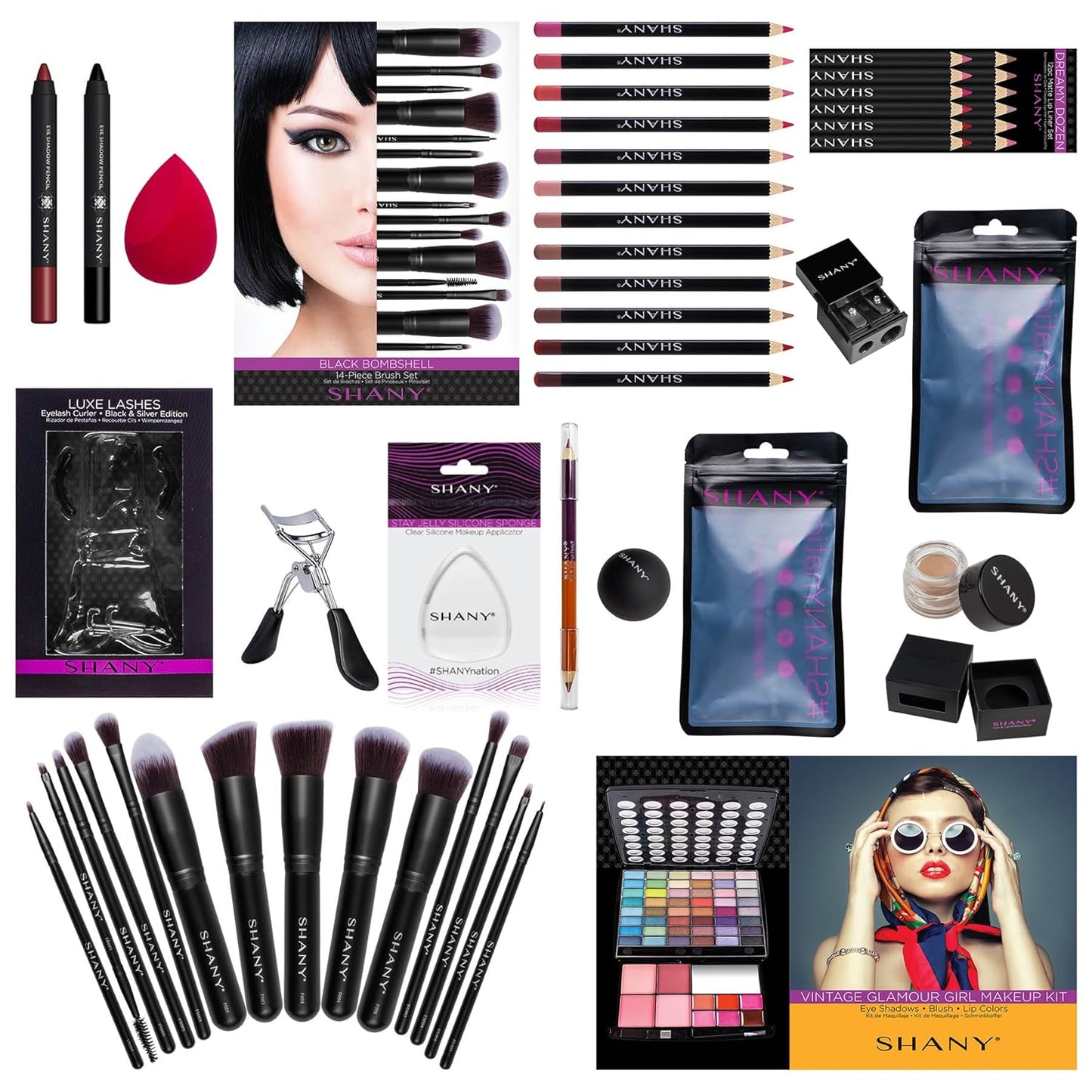 Cosmetics Gift Surprise- AMAZON EXCLUSIVE - All in One Makeup Bundle - COLORS & SELECTION VARY MULTI-COLORED, Unscented