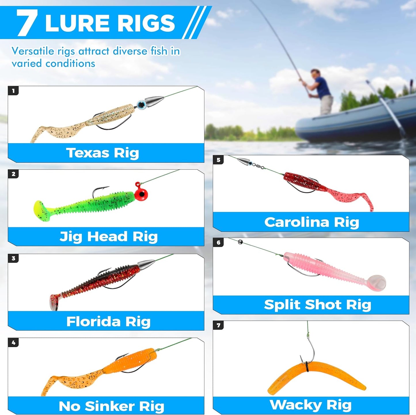 Fishing Lures, 137Pcs Tackle Box with Tackle Included, Crankbaits, Spoon, Hooks, Weights & Other Accessories, Fishing Bait Lure Gear Kit Gift for Men Bass Freshwater