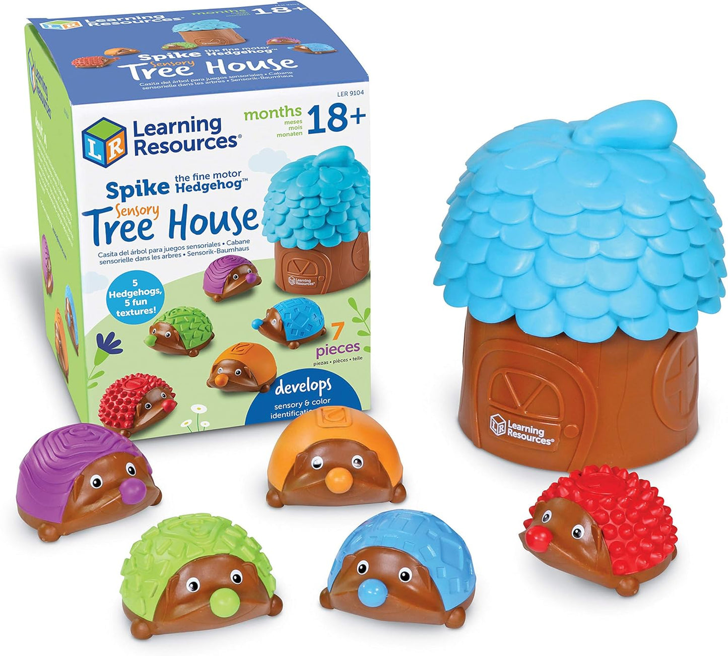 Spike the Fine Motor Hedgehog, Toddler Learning Toys, Fine Motor and Sensory Toys, Kids Easter Basket Stuffers, Ages 18+ Months,14 Pieces