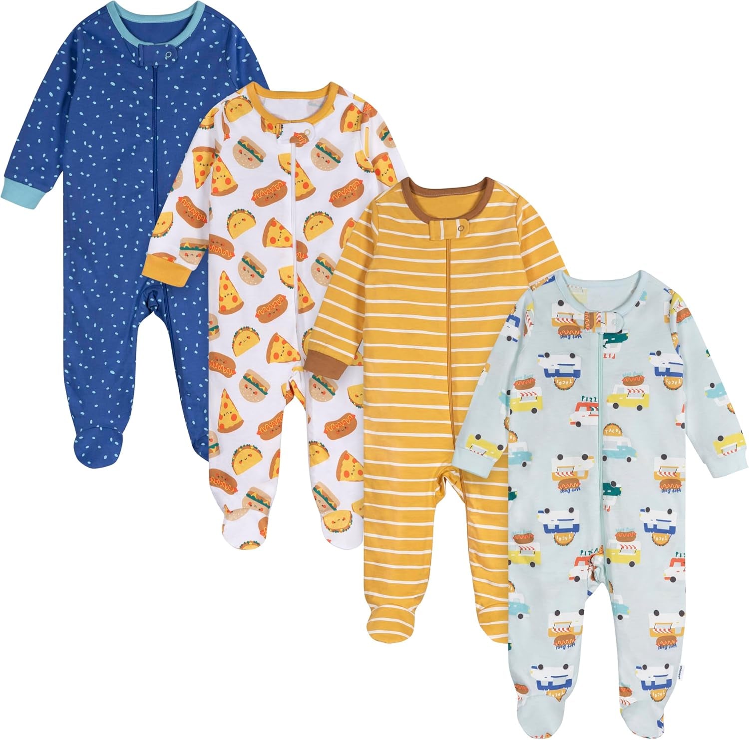 Baby Boys' 4-Pack Sleep 'N Play Footies