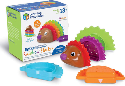 Spike the Fine Motor Hedgehog, Toddler Learning Toys, Fine Motor and Sensory Toys, Kids Easter Basket Stuffers, Ages 18+ Months,14 Pieces