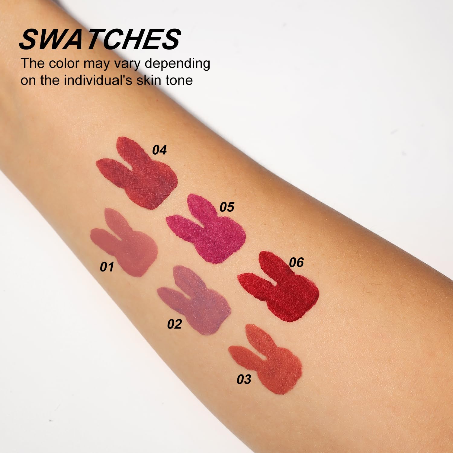 6-Pc Matte Nude Liquid Lipstick Set - Long-Lasting & Pigmented Shades, Lip Gloss Bundle Gift Collection for Girls/Women