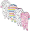 Baby-Girls 4-Pack Sleep 'N Play Footies Multi Pack