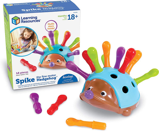 Spike the Fine Motor Hedgehog, Toddler Learning Toys, Fine Motor and Sensory Toys, Kids Easter Basket Stuffers, Ages 18+ Months,14 Pieces