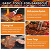 24PCS BBQ Grill Tools Set with Meat Thermometer and Injector - Extra Thick Stainless Steel Fork, Spatula& Tongs - Complete BBQ Accessories in Aluminum Case - Perfect Grill Gifts for Men