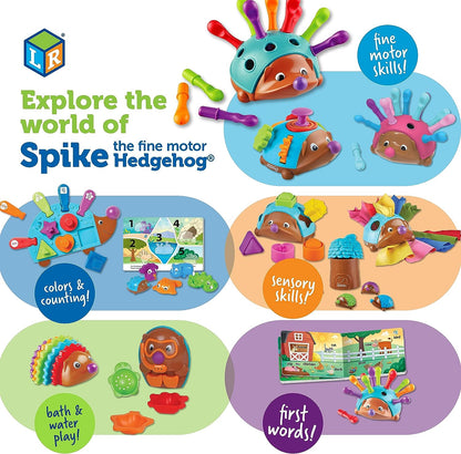 Spike the Fine Motor Hedgehog, Toddler Learning Toys, Fine Motor and Sensory Toys, Kids Easter Basket Stuffers, Ages 18+ Months,14 Pieces