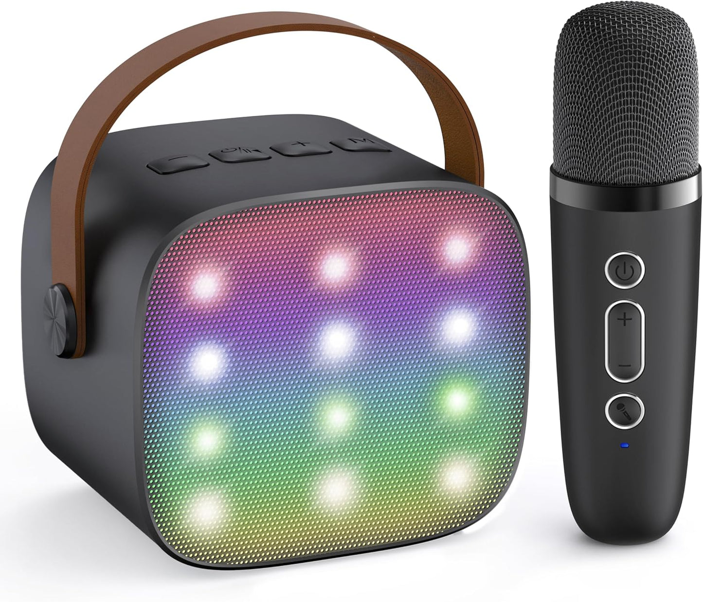Mini Karaoke Machine with 2 Wireless Microphones, TOP Kids Gifts for Girls Ages 3, 4, 5, 6, 7, 8, 9,10,11,12 +Year Old, 4-12 Years Old Birthday Toy Gift for Girls Boys Party (Purple)