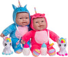 Twins 13" Realistic Soft Body Baby Dolls Berenguer Boutique | Twins Gift Set with Removable Outfits and Accessories | Pink and Blue | Caucasian | Ages 2+