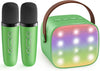 Mini Karaoke Machine with 2 Wireless Microphones, TOP Kids Gifts for Girls Ages 3, 4, 5, 6, 7, 8, 9,10,11,12 +Year Old, 4-12 Years Old Birthday Toy Gift for Girls Boys Party (Purple)
